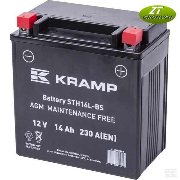 YTX16LBSKR Baterie 12V 4Ah 50A Kramp