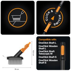 Fiskars 1080697 OneClick - kartáč na spáry bez násady