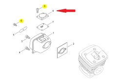 Usměrňovač spalin výfuku Echo CS-550 / 600 / 620SX