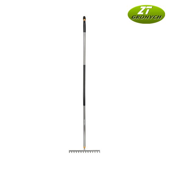 Fiskars 1077112 Ergonomic™ - hrábě na půdu se zahnutou násadou
