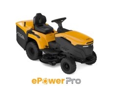 Stiga Estate 598e  - Aku zahradní traktor  se středovým výhozem a hydro převodovkou