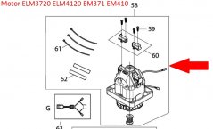 Motor ELM3720 ELM4120 EM371 EM410