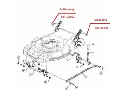 Držák madla sekačky YM 6021 SPK - P