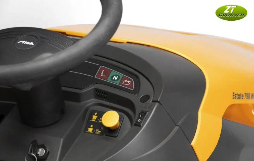 Stiga Estate 798 W - zahradní traktor  se středovým výhozem a hydrostatickou převodovkou..