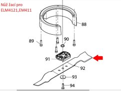 Nůž žací pro ELM4121,EM411