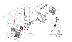 Pružina startéru ECHO CS-500ES, Shindaiwa 452S